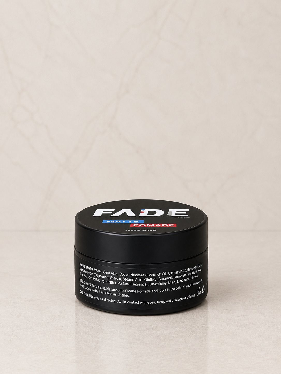 Matte Pomade FADE, vista posteriore